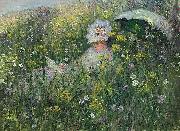 Claude Monet Dans la prairie oil painting reproduction